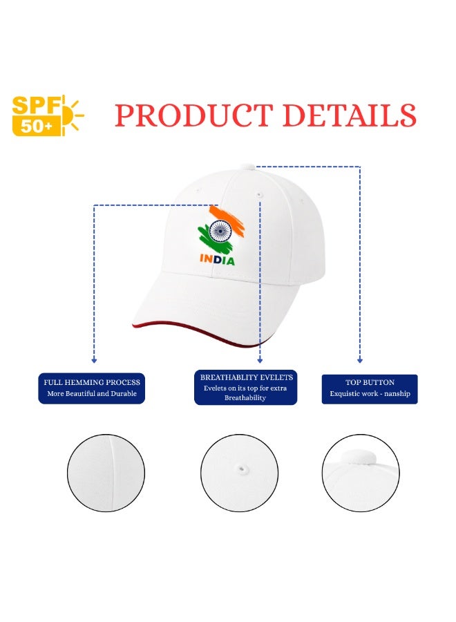 India Independence Day Baseball Cap for Men and Women with Metal Adjustable Buckle Closure – Perfect for Celebrating Independence Day – Great Accessory for Sporting Events - Image 5