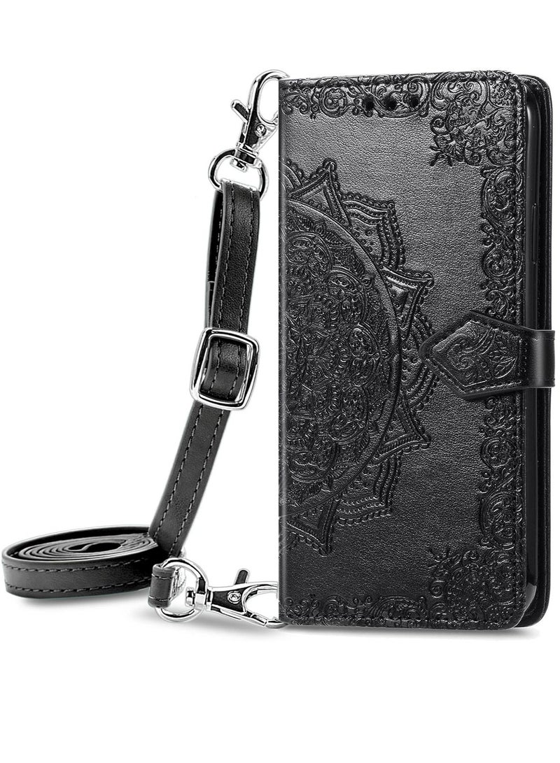 Gerenic Phone Case, Shoulder Wallet Case Compatible with iPhone 15/ 15Plus/15Pro/15Pro Max, Leather Phone Cover, Zipper-designed Removable Strap Phone Protector, Credit Card Holder Phone Case  - Image 1