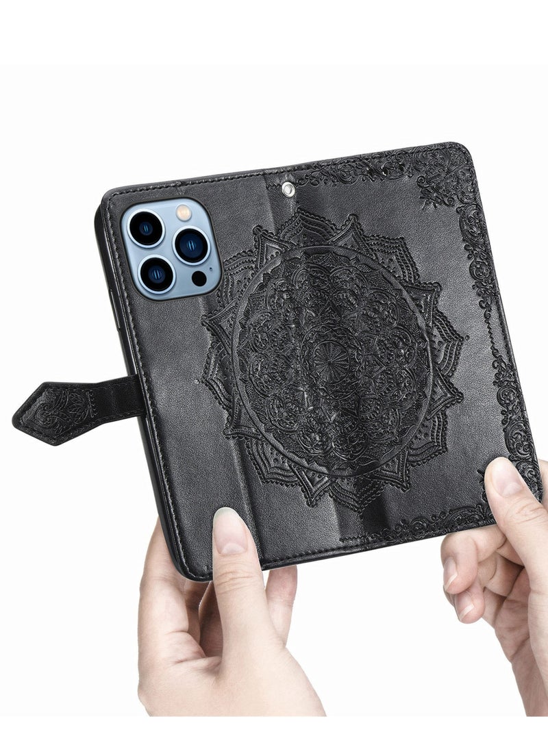 Gerenic Phone Case, Shoulder Wallet Case Compatible with iPhone 15/ 15Plus/15Pro/15Pro Max, Leather Phone Cover, Zipper-designed Removable Strap Phone Protector, Credit Card Holder Phone Case  - Image 4