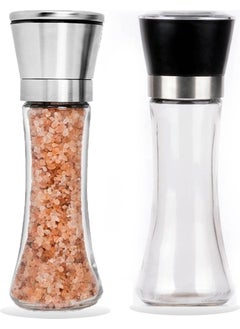 Çarşıhan Adjustable Black Pepper Salt Grinder Grinder Salt Shaker 2 Pieces Chrome, 2 Pieces Plastic  - Image 2