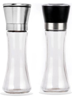 Çarşıhan Adjustable Black Pepper Salt Grinder Grinder Salt Shaker 2 Pieces Chrome, 2 Pieces Plastic  - Image 4