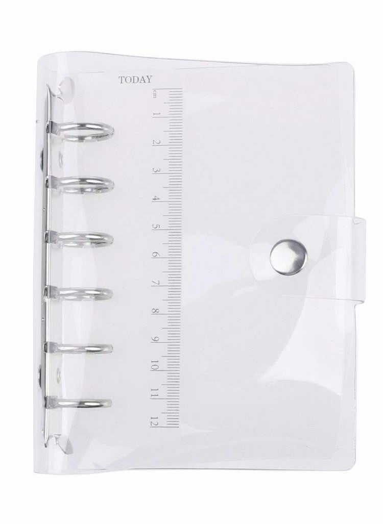 SYOSI - Notebook Binder A6 PVC Notepad Sheet Shell Cover File Folder 6 Holes Binder DIY - Image 1