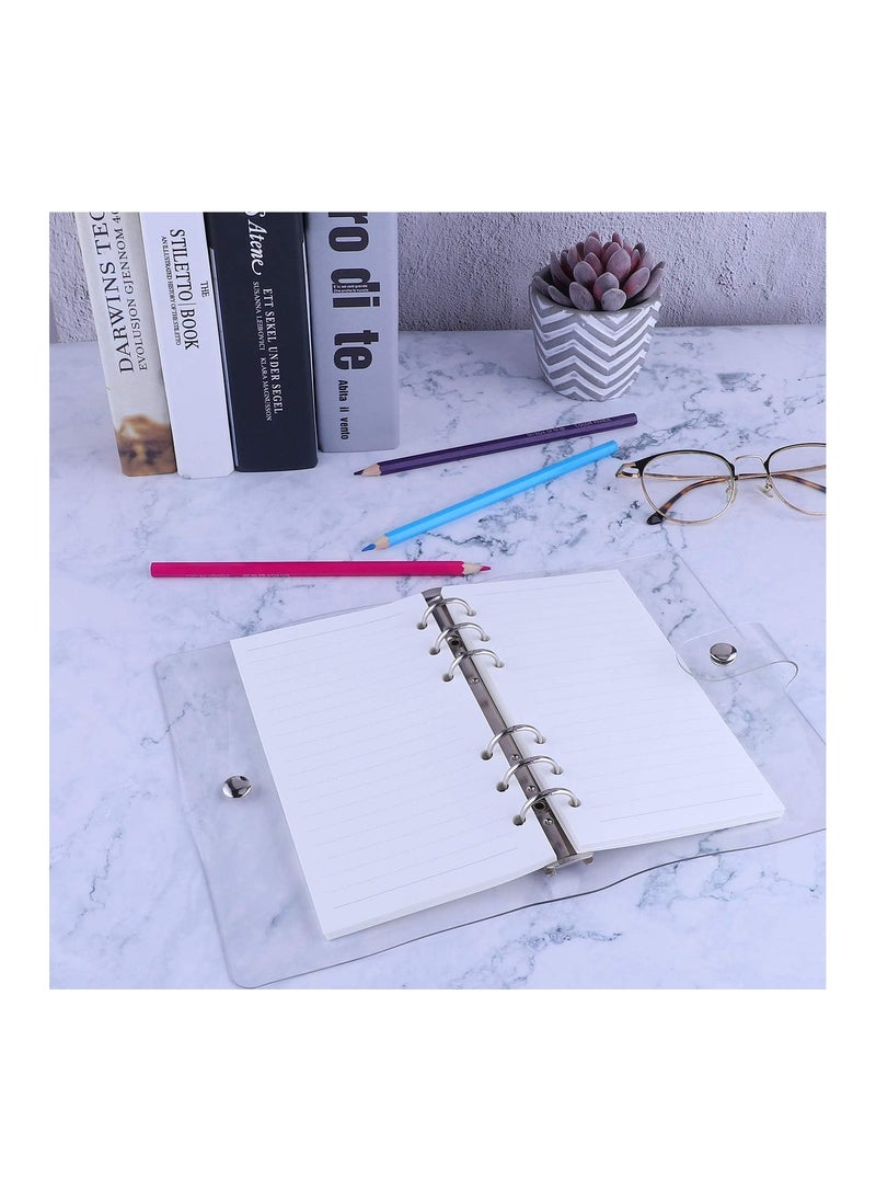 SYOSI - Notebook Binder A6 PVC Notepad Sheet Shell Cover File Folder 6 Holes Binder DIY - Image 1
