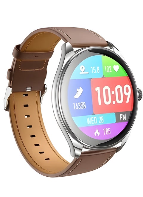 Smart Watch Hoco Y22 AMOLED supports Bluetooth calls, IP67 water and dust resistance, with two straps, gift inside the box (Silver)