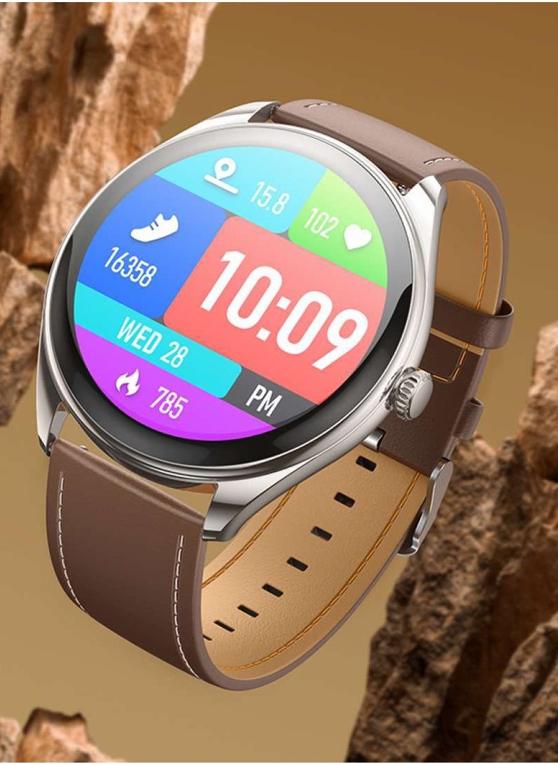 Smart Watch Hoco Y22 AMOLED supports Bluetooth calls, IP67 water and dust resistance, with two straps, gift inside the box (Silver)