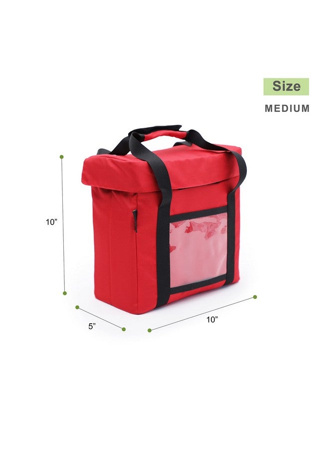 Insular Daily Milk and Grocery Bag | Store Milk, Fruits, Vegetables | Can Latch Outside The Door (Medium, Red) - Image 4