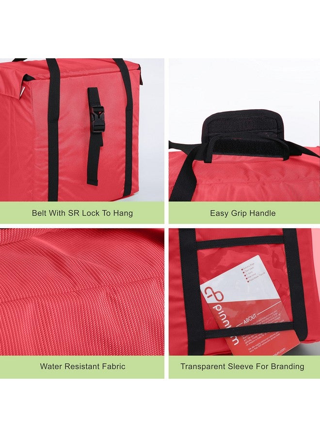 Insular Daily Milk and Grocery Bag | Store Milk, Fruits, Vegetables | Can Latch Outside The Door (Medium, Red) - Image 5