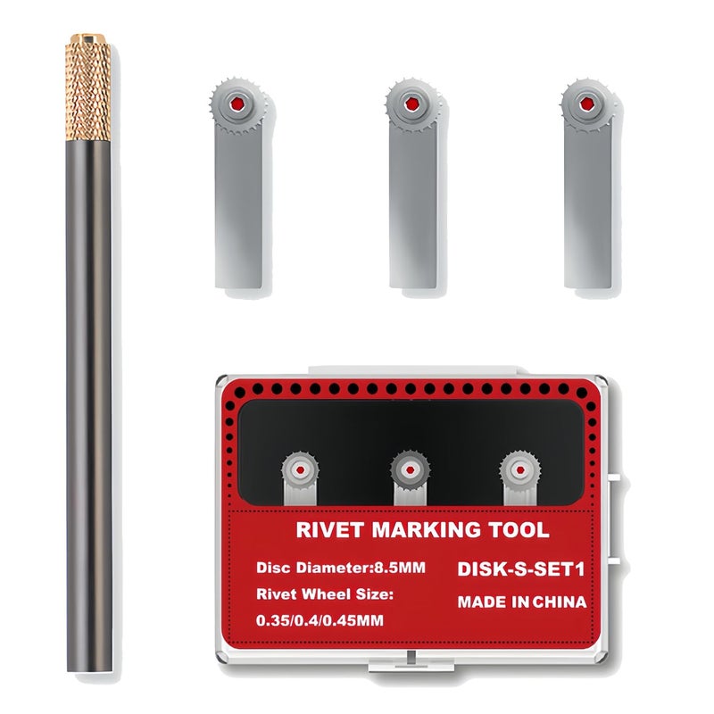 HUBEST Model Rivet Maker Tool RMS1 Small Diameter Gear Pitch 03504045 mm High Visibility Precision Embosser for Tight Spaces Mecha Joints Fine Panel Line Detail Up - Image 3
