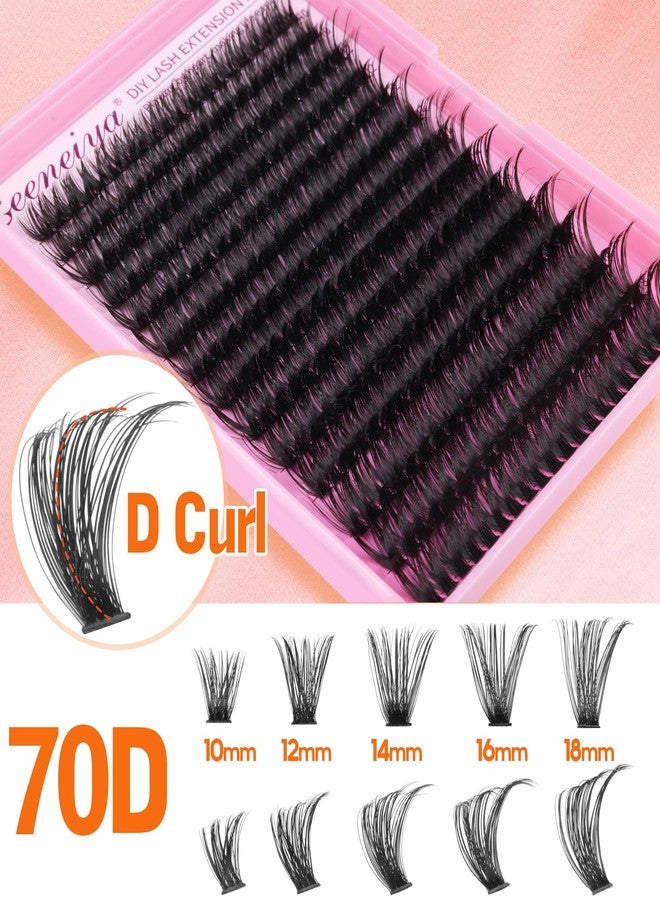 Geeneiya Full Lash Extension Kit 10-18MM Volume Eyelash Extension Kit D Curl Cluster Lashes Individual Eyelashes Kit with Waterproof Lash Bond and Seal, Lash Tweezers (10-18MM, 280Pcs, 70P) - Image 4