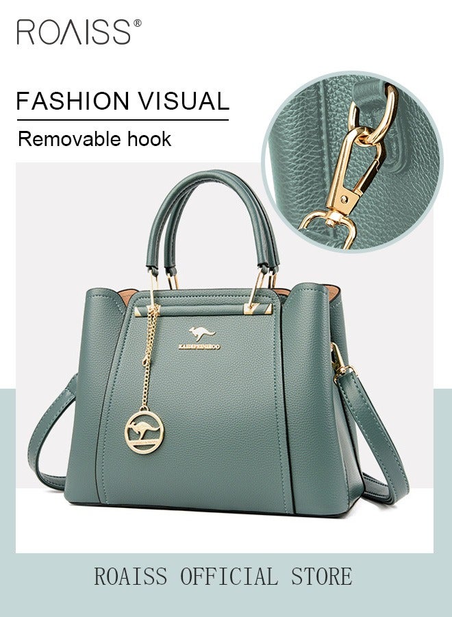 roaiss Leather Women Shoulder Bag Women's Handbag Elegant Patent Leather Bag Waterproof Handbag Shoulder Bag Women Large Capacity Bag  - Image 5