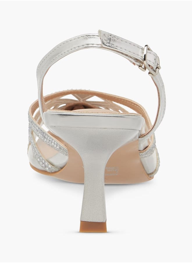Flora Bella By Shoexpress Women Pointed Toe Shoes with Flared Heels and Buckle Closure Ramadan Collection  - Image 5