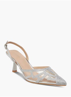 Flora Bella By Shoexpress Women Pointed Toe Shoes with Flared Heels and Buckle Closure Ramadan Collection  - Image 2