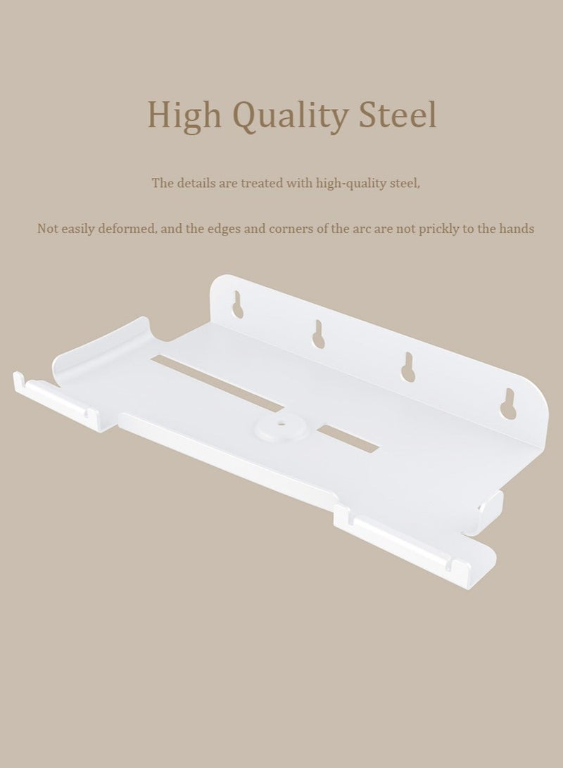 Wall Mount for PS5 Slim - Accessories PS5 Slim Digital/Disc Edition Console Floating Shelf Behind TV, with 2 Detachable Controllers Holder Rack, Solid Metal Stand Kit, Easy Installation - Image 3