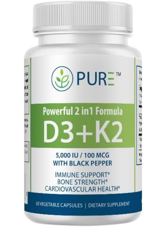 PURE مكمل غذائي D3 K2 للصحة العامة - Image 3