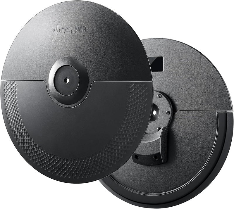 Donner Mute Cymbal Set with 12-inch Cymbals and Cymbals Stand for Electric Drum Kit, More Stable Iron Metal Bracket, Signal Cable, Rack Clamp for Electric Drum Set (For DED-200/400 /500 Expansion) - Image 2