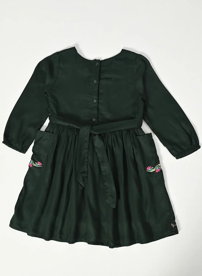 BELLA MODA Embroidered A-Line Dress