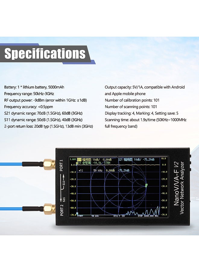 Generic - 4.3 Inch IPS LCD Display Vector Network Analyzer S-A-A-2 Antenna Analyzer Short Waves HF VHF - Image 1