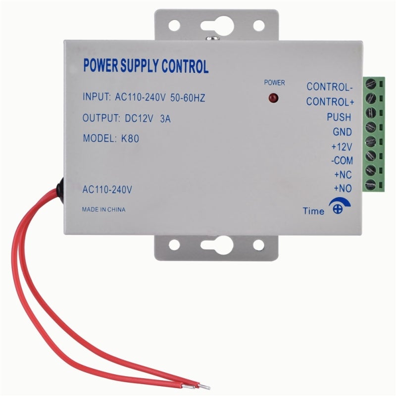 Door Access Control: 100‑240V AC To DC Power Supply Controller - Anti‑Interference Stable Reliable NC NO Outputs 0‑15s Delay Control Circuit for Wall Mounted Electric Lock Control - Image 4