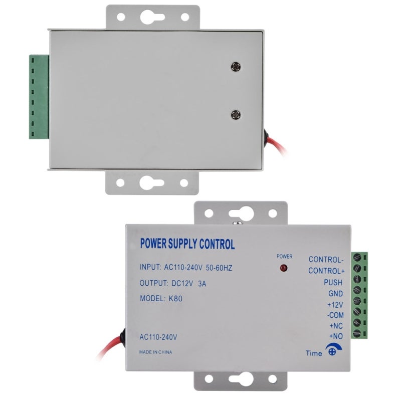 Door Access Control: 100‑240V AC To DC Power Supply Controller - Anti‑Interference Stable Reliable NC NO Outputs 0‑15s Delay Control Circuit for Wall Mounted Electric Lock Control - Image 2