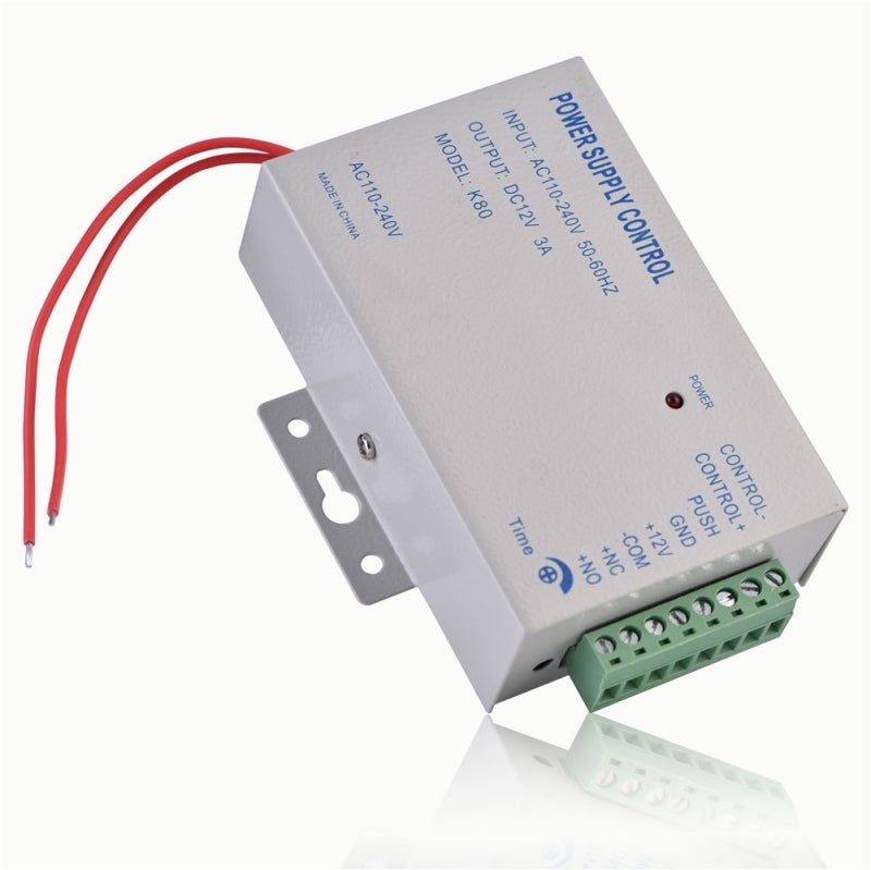 Door Access Control: 100‑240V AC To DC Power Supply Controller - Anti‑Interference Stable Reliable NC NO Outputs 0‑15s Delay Control Circuit for Wall Mounted Electric Lock Control - Image 1