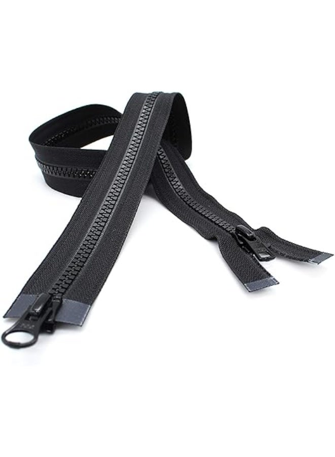 YKK Vislon 2-Way Separating Zipper, 28", Black - Image 2