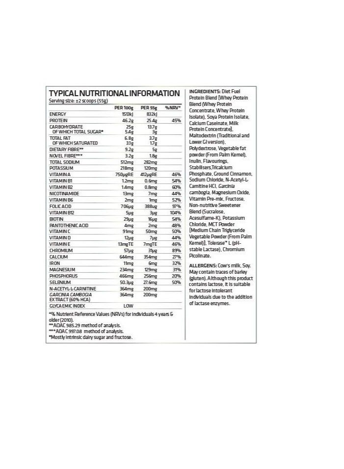 USN Diet Fuel Ultralean Chocolate 1 Kg - Image 2