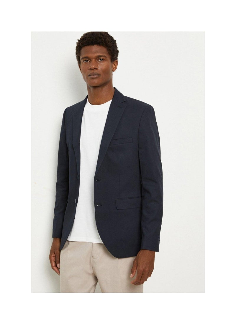 BURTON - Single Breasted Cotton Blazer - Image 1