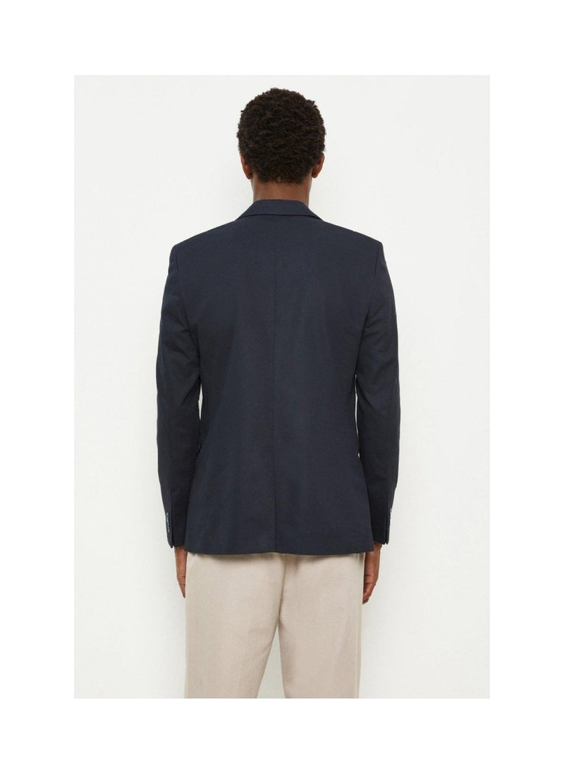 BURTON - Single Breasted Cotton Blazer - Image 1