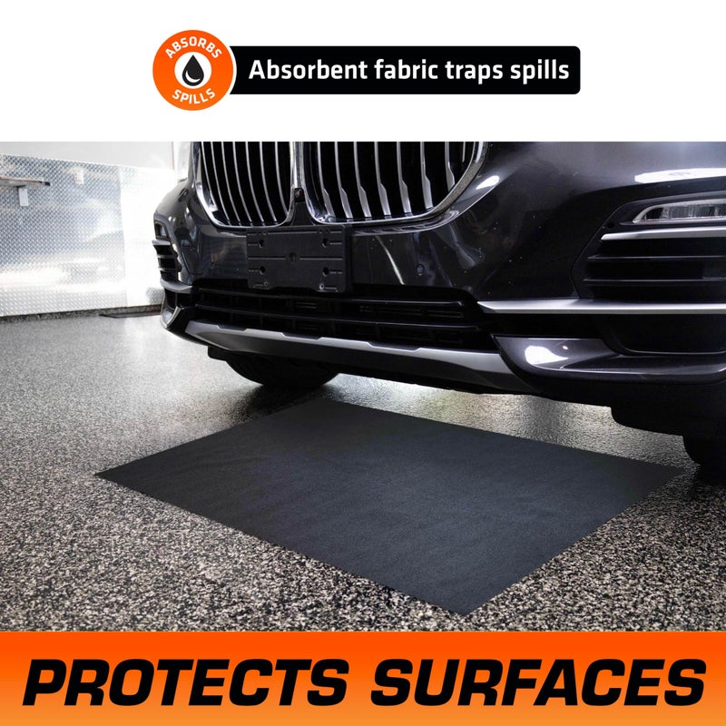 drymate Armor All Premium Oil Spill Mat, Garage Floor Maintenance Mat (30" x 59"), Absorbent Oil Pad, Reusable, Washable, Durable, Waterproof Backing Contains Liquids, Protects Surface (USA Made) - Image 2