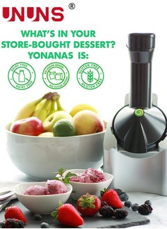 UNUNS Ice Cream Maker,Electric Fruit Sorbet Machine Maker,For Ice Cream,Desserts,Gelato Smoothie  - Image 3