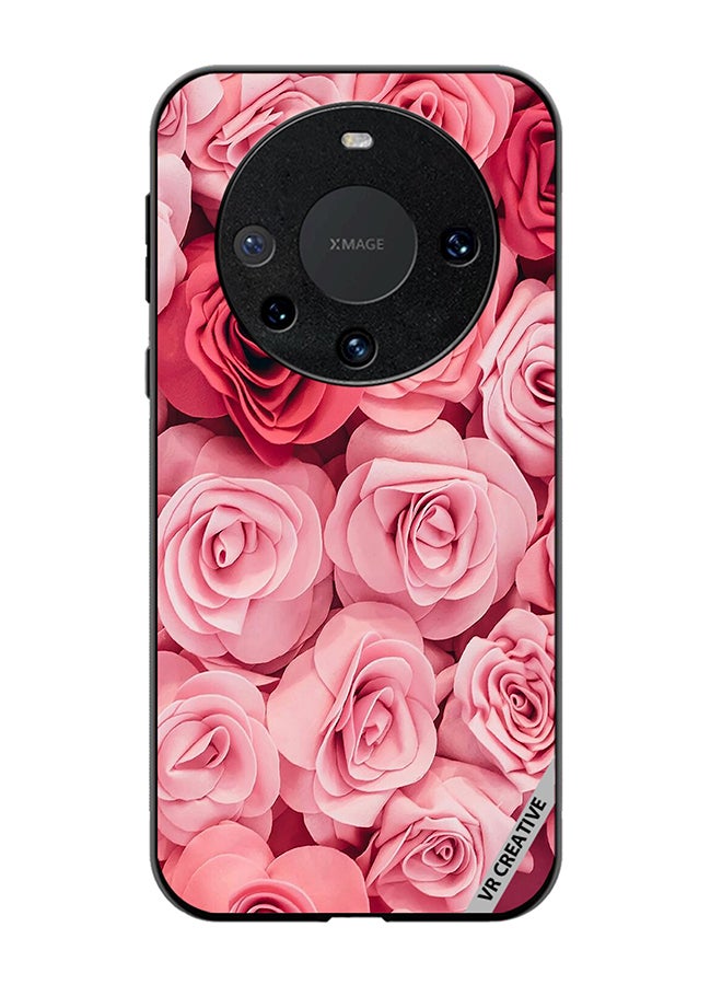 VR CREATIVE Protective Case Cover For Huawei Mate 60 Pink Rose Flowers Design Multicolour - Image 1