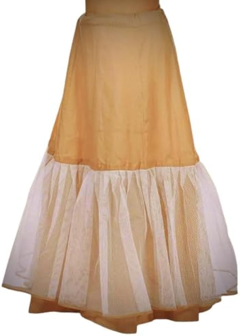 SEER Cotton Blend Women's Cancan Hoop Less Underskirt Petticoat Wedding Crinoline Volume Extension for Lehenga, Gown and Floor Length Skirt Free Size Waist - Image 3