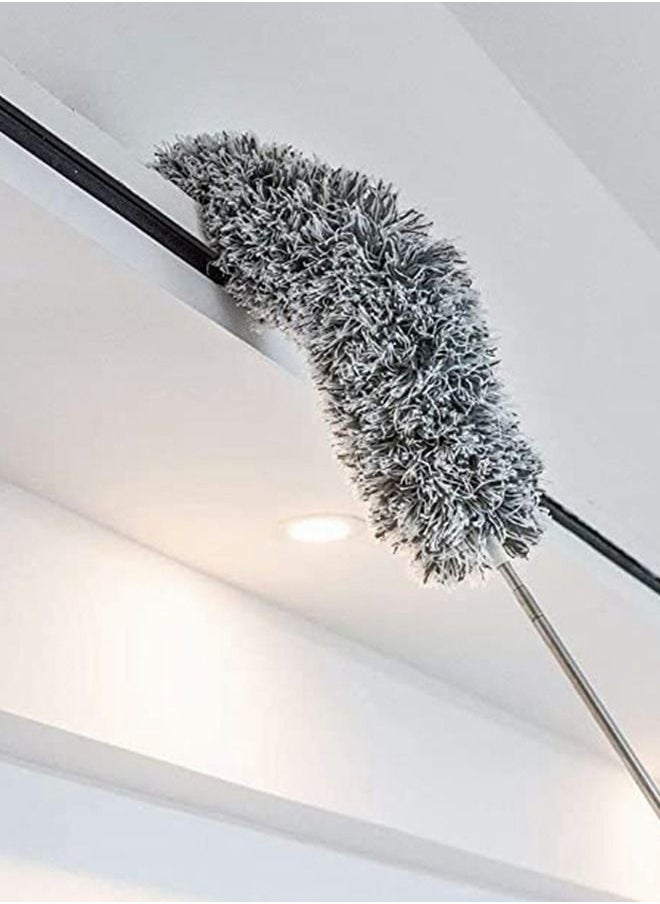 HomarKet - Microfiber Duster with Extension Pole with Protective Head Cap No Scratch to Ceiling Extra Long 110 inches Feather Duster for Cleaning High Ceiling Fan Interior Roof Cobweb and Gap Dust - Image 1