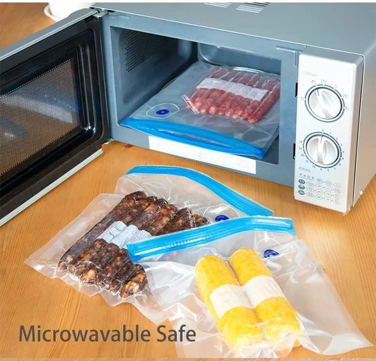 HaRvic HaRvic 3 pcs Vacuum Sealer Zipper Bags Sous Vide bags for food BPA Free Reusable Resalable with Air Valve Double Layers Food Storage 30X34  - Image 4