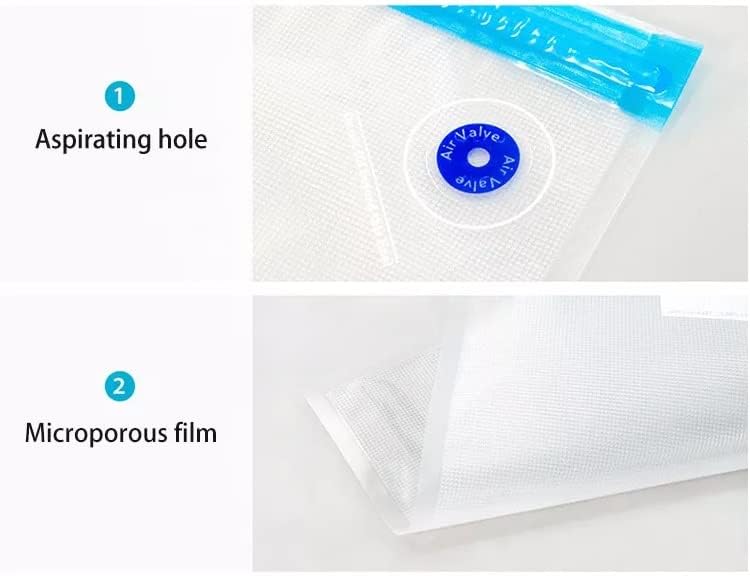 HaRvic HaRvic 3 pcs Vacuum Sealer Zipper Bags Sous Vide bags for food BPA Free Reusable Resalable with Air Valve Double Layers Food Storage 30X34  - Image 3