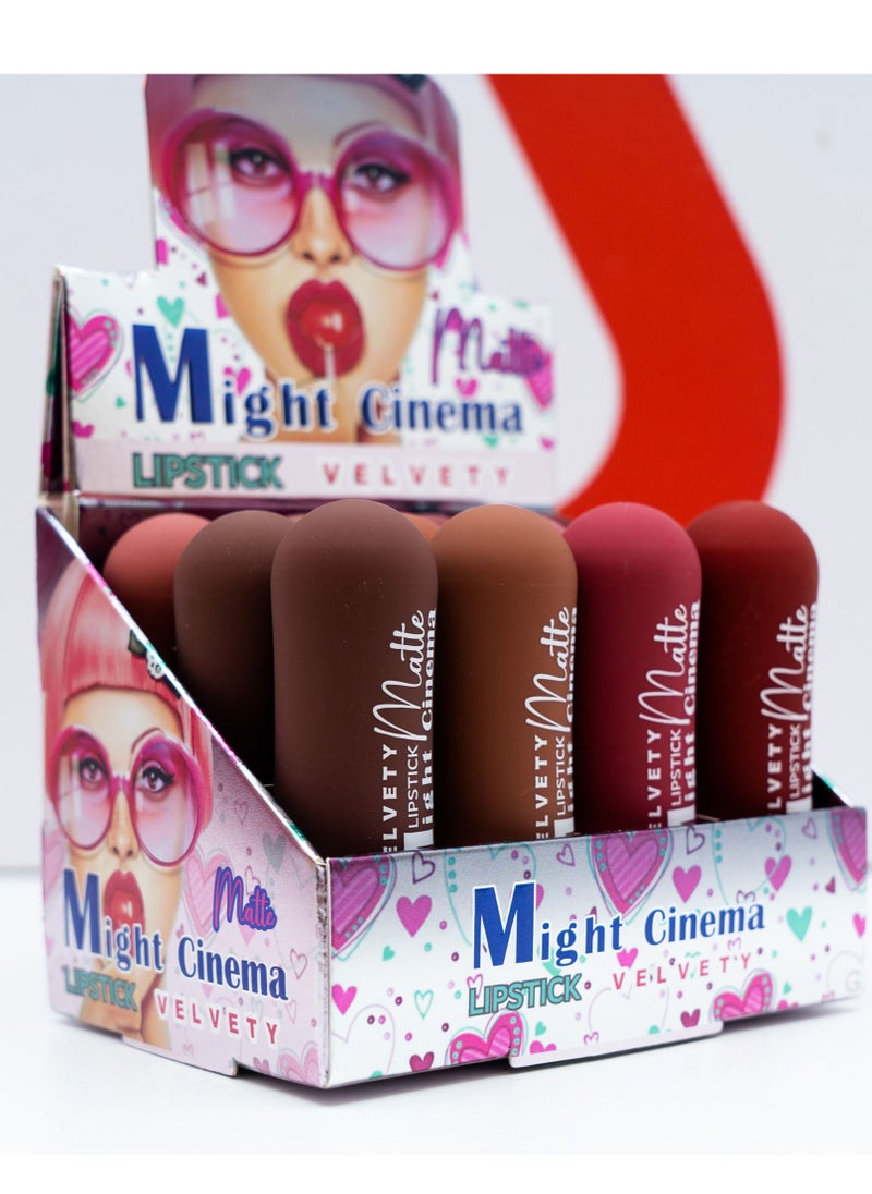 Might Cinema Velvety Matte Lipstick Collection - 12 Colors - 12 Pcs  - Image 3