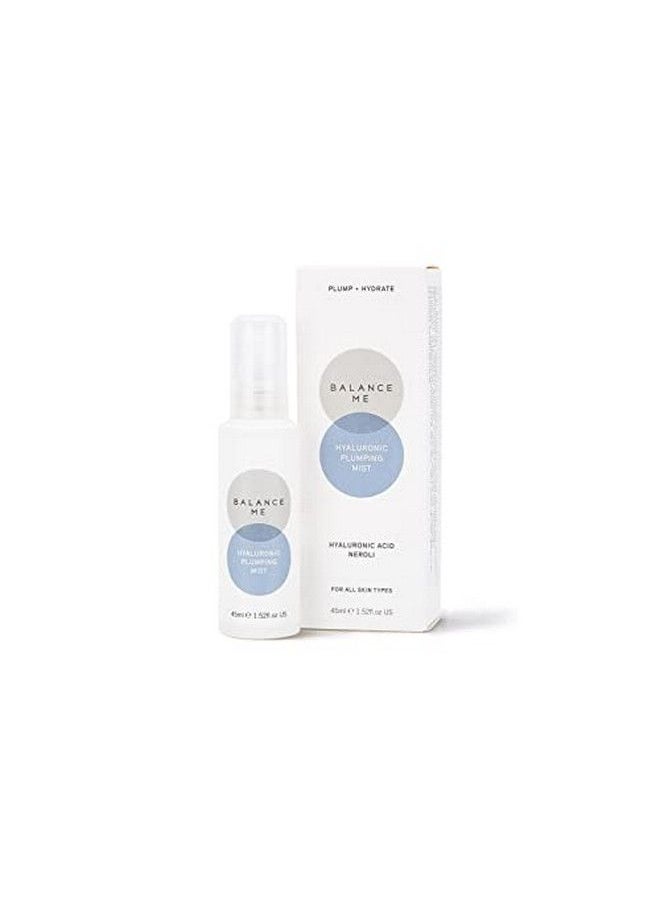 Balance Me - Hyaluronic Plumping Mist Face Toner Hydrate & Plump Dry Lacklustre Skin Cool Hot Flushes Calming Effect For All Skin Types 100% Natural Vegan & Crueltyfree 45Ml - Image 1