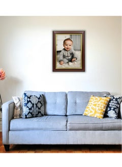 Decorhills DECORHILLS FRAMES & DECOR Rectangular Glass Photo with Wood, Wall Mount Display for 12x16 Inches Picture  - Image 2