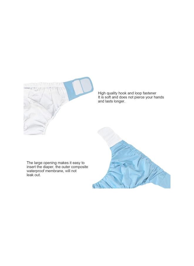 WYBOT - Adult Cloth Diaper Washable Diapers Elderly Cloth Diaper Waterproof Breathable Incontinence Pants Reusable Adjustabl Underwear Overnight Leakfree for Elderly Incontinence Care(Blue) - Image 1