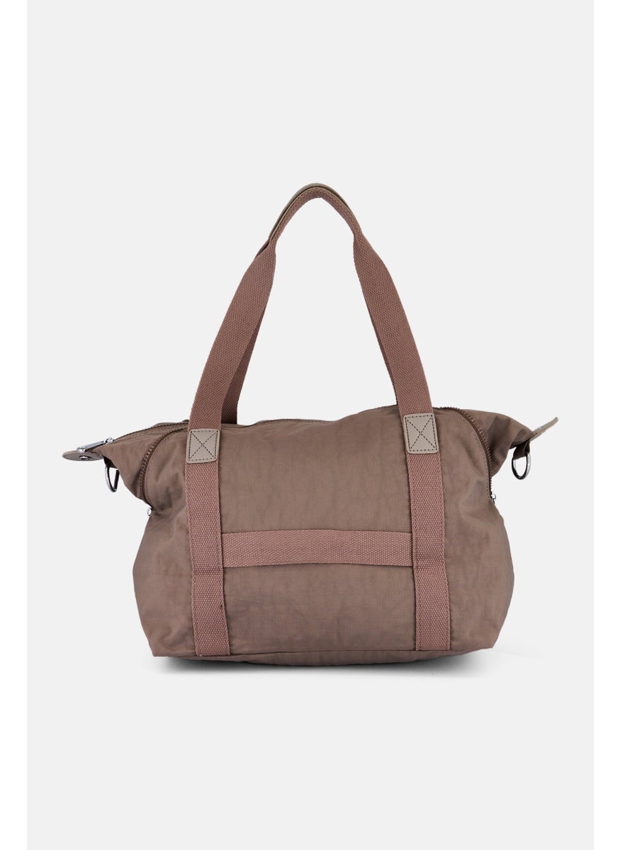I Love Fashion Women Brand Logo Cross Body Bag 33 L x 29 H x 17 W cm, Taupe  - Image 3