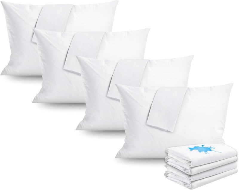 FOAM CRAFT Foamcraft Waterproof Pillow Protectors - Zippered Pillow Covers, 100% Waterproof Microfiber, Dust Mite Proof, Hotel Quality (2 Pack, 50 x 75cm) - Image 1