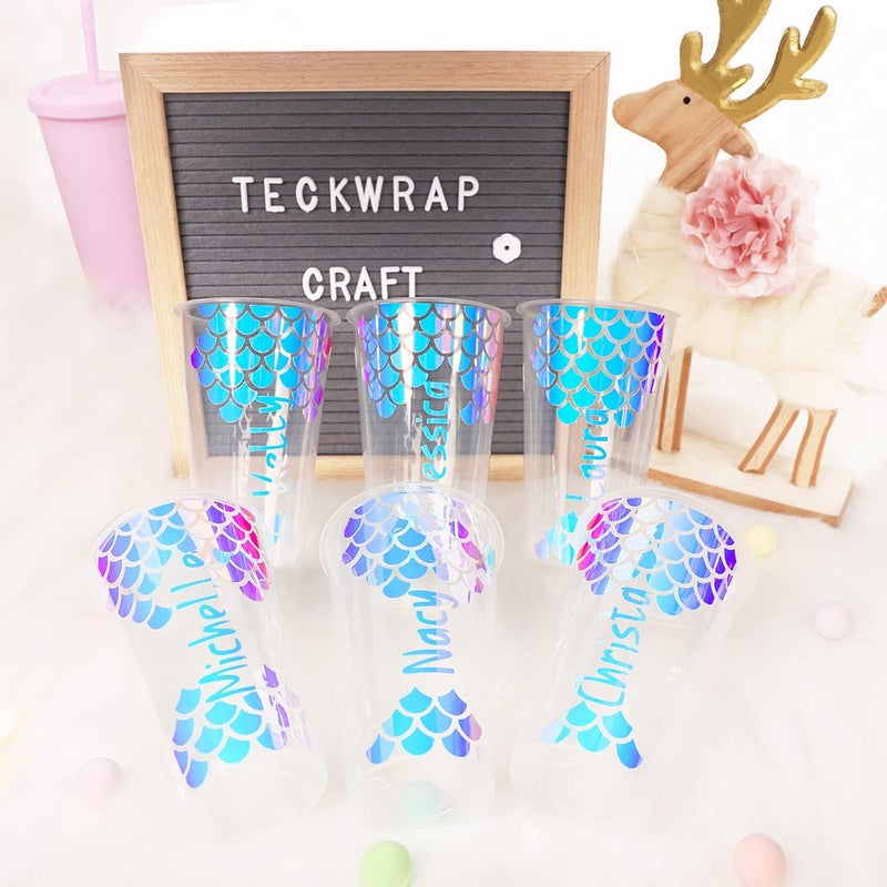 TECKWRAP (Opal White) - Holographic Chrome Craft Vinyl 0.3m x 1.5m, Opal White - Image 3