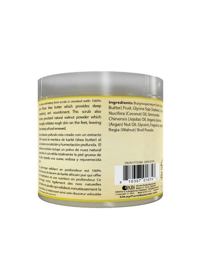OKAY All Natural Shea Butter Foot Scrub 6 Ounce - Image 4
