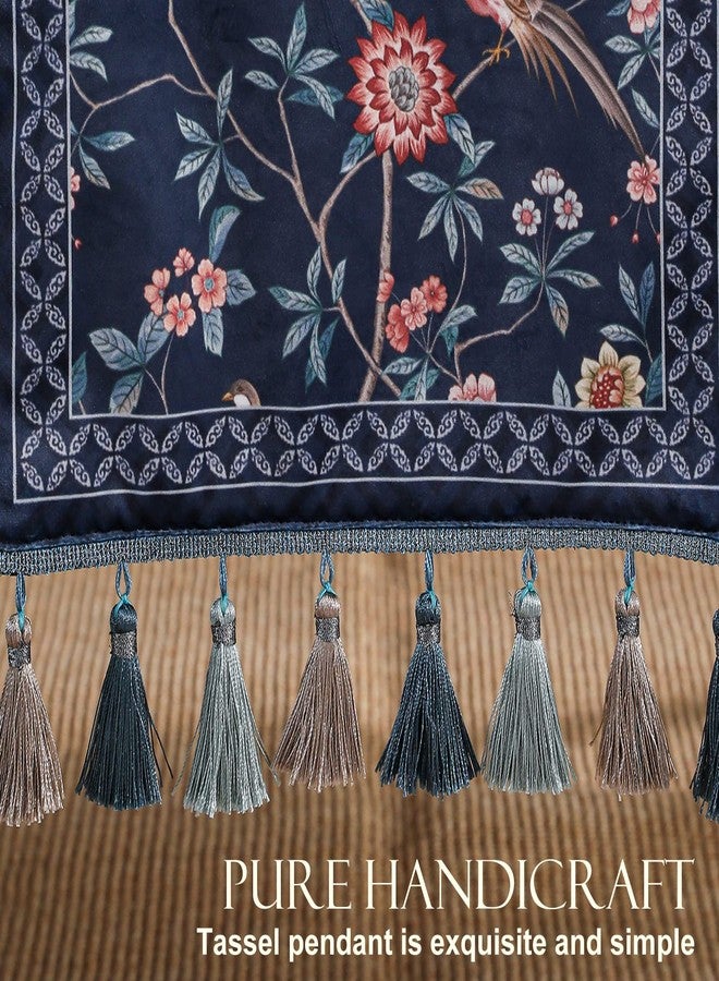 patdrea Vintage Chinoiserie Floral Table Runner Farmhouse for Home Kitchen Dining Decor Parties Family Dinners 12"*71" - Image 4
