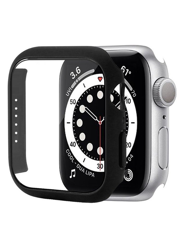 TWEGGON - Apple Watch 9/8/7 Case 45mm, Protection Case with Tempered Glass Case for Apple Watch 9/8/7 45mm Black - Image 1