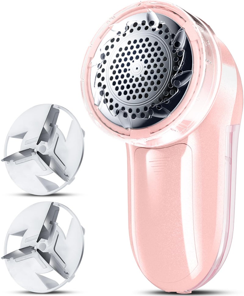 Bymore Fabric Shaver Lint Remover Bymore Lint Shaver Defuzzer Sweater Shaver for Clothes and Furniture AC Adapter or Battery Operated Pill Fuzz Remover Pink