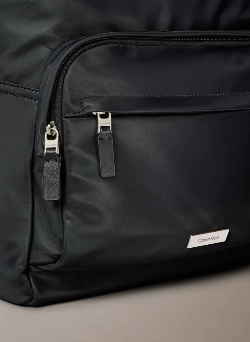 Calvin Klein Black Matte Nylon Backpack for Men | Best Price UAE