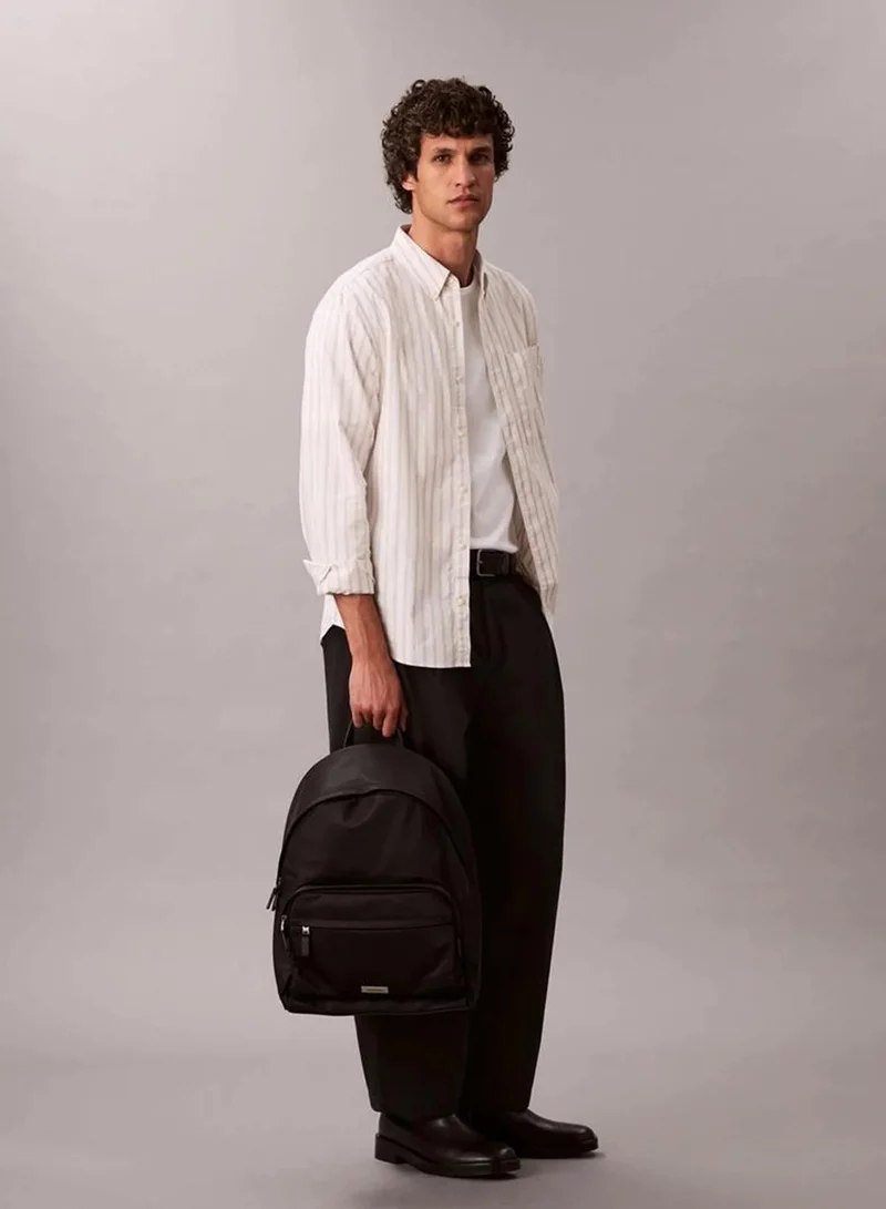 Calvin Klein Black Matte Nylon Backpack for Men | Best Price UAE