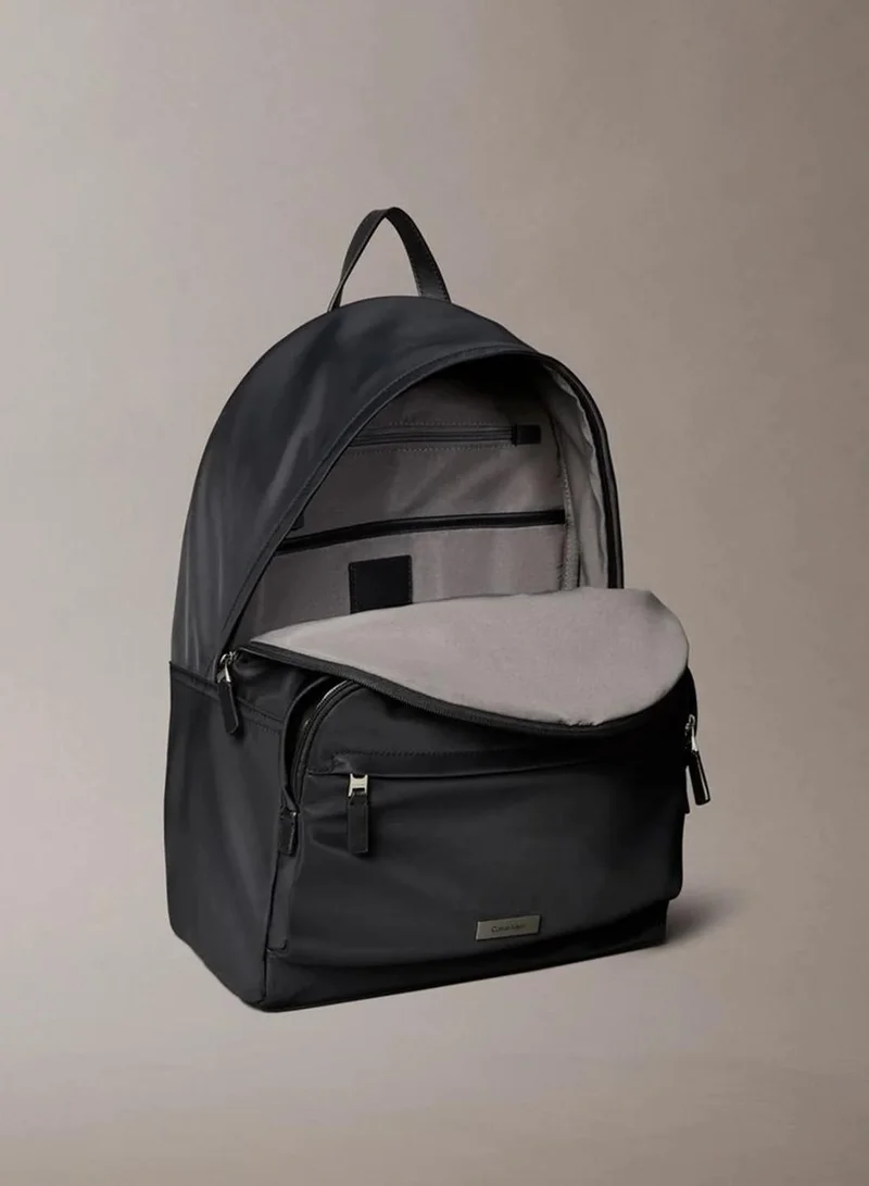 Calvin Klein Black Matte Nylon Backpack for Men | Best Price UAE