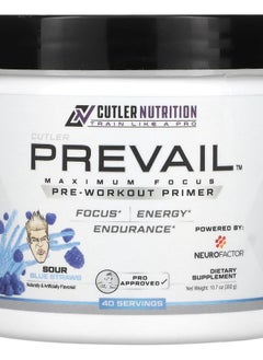 Prevail PreWorkout Primer Sour Blue Straws 10.7 oz (302 g)